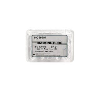Freză diamantată BR31 globulară, ISO 001/018, granulație medie (albastru)