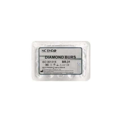 Freză diamantată BR31 globulară, ISO 001/018, granulație medie (albastru)