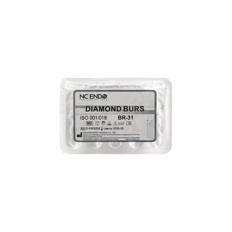 Freză diamantată BR31 globulară, ISO 001/018, granulație medie (albastru)