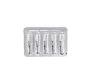 NERVESKILL 85 Freză diamantată BR41F globulară, ISO 001/013, fină (roșu) - folie 5 freze