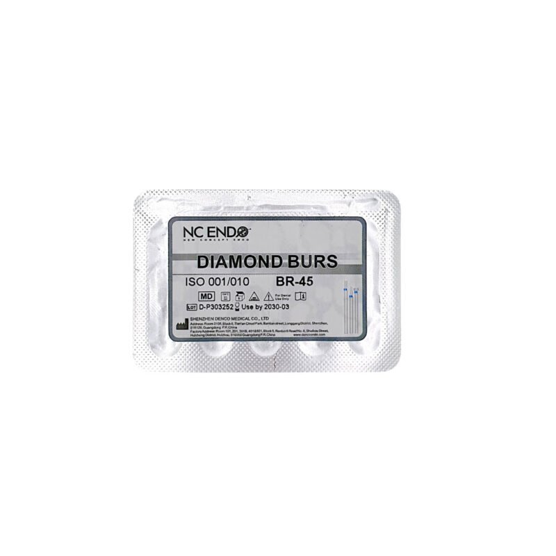 Freză diamantată BR45 globulară, ISO 001/010, granulație medie (albastru) - set 5 freze