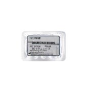 5 freze diamantate, model FO25 flacără, ISO 257/028, granulatie standard (albastru)