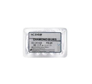 5 freze diamantate, model FO25 flacără, ISO 257/028, granulatie standard (albastru)