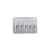 Freză diamantată FO25 flacără, ISO 257/028, medie (albastru) - set 5 freze