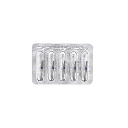 Freză diamantată RS21 umăr rotunjit, ISO 545/019, medie (albastru) - set 5 freze