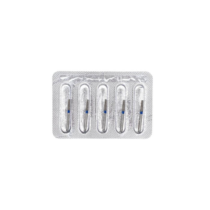Freză diamantată RS21 umăr rotunjit, ISO 545/019, medie (albastru) - set 5 freze