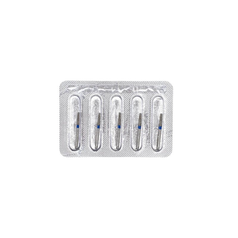Freză diamantată RS21 umăr rotunjit, ISO 545/019, medie (albastru) - set 5 freze