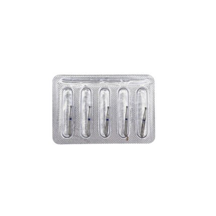 Freză diamantată SI46 con invers, ISO 010/012, medie (albastru) - set 5 freze