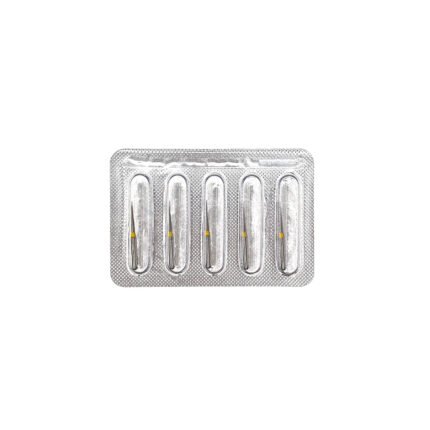 Freză diamantată TC10EF conică, ISO 166/010, extra-fină (galben) - folie 5 freze