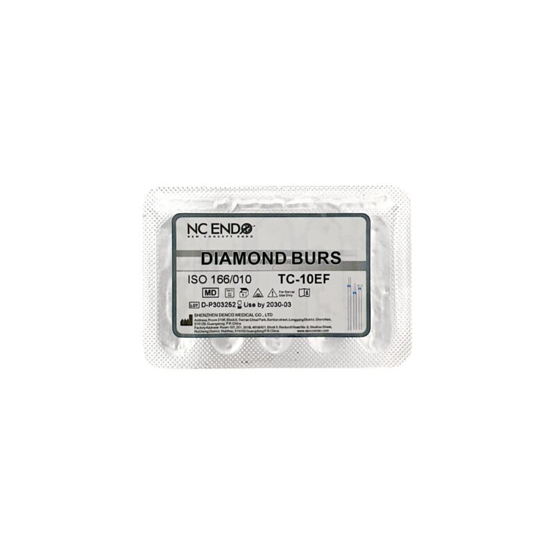 Freză diamantată TC10EF conică, ISO 166/010, extra-fină (galben) - set 5 freze