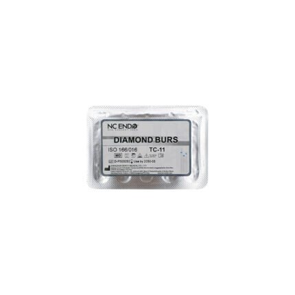 Set 5 Freze diamantate TC11 conică vârf ascuțit, ISO 166/016, medie (albastru)