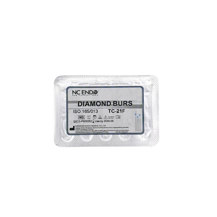 Freză diamantată TC21F conică vârf ascuțit, ISO 165/013, fină (roșu)