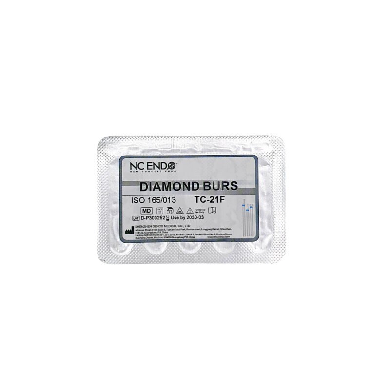 Freză diamantată TC21F conică vârf ascuțit, ISO 165/013, fină (roșu)