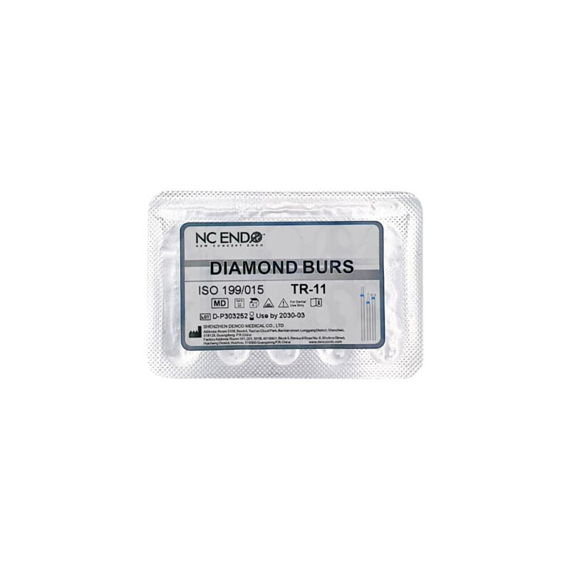 Freză diamantată TR11 conică vârf rotunjit, ISO 199/015, medie (albastru)