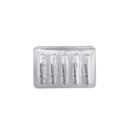 Freză diamantată TR11 conică vârf rotunjit, ISO 199/015, medie (albastru)