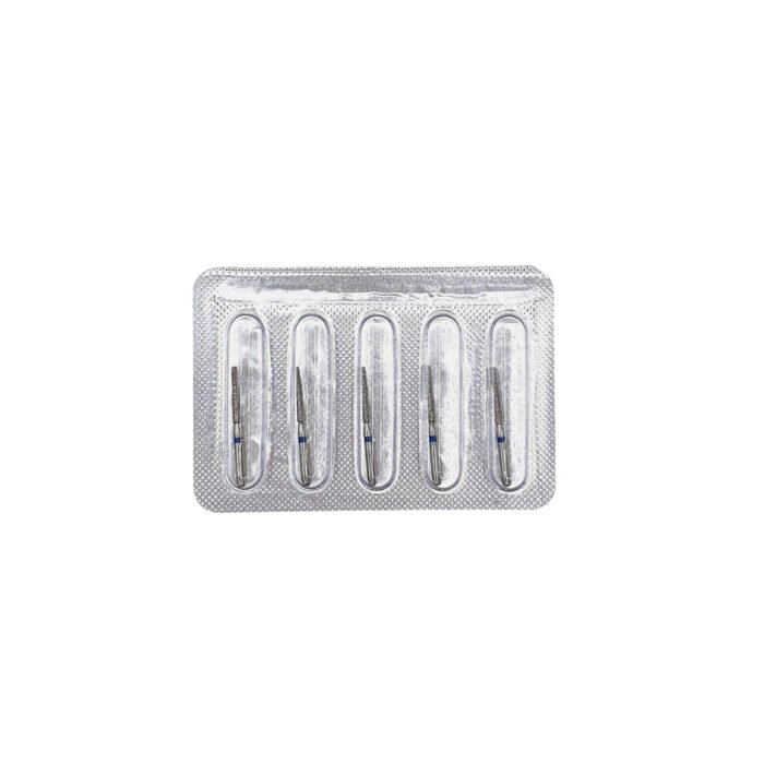 Freză diamantată TR11 conică vârf rotunjit, ISO 199/015, medie (albastru)