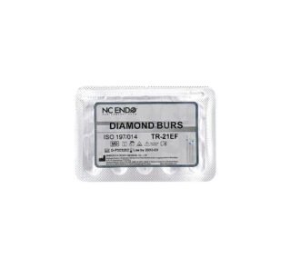 Freză diamantată TR21EF conică vârf rotunjit, ISO 197/014, extra-fină (galben)