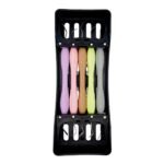 Set negru 5 spatule ergonomice pentru modelarea compozitului dentar, alternative LM-Arte, ideale pentru restaurări estetice în stomatologie