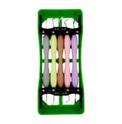 Set verde 5 spatule ergonomice pentru modelarea compozitului dentar, alternative LM-Arte, ideale pentru restaurări estetice în stomatologie.