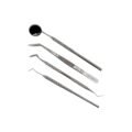 Trusă de Consultație Stomatologică 4 piese: oglindă dentară, pensă dentară, sondă, spatulă bucală