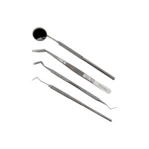NERVESKILL 22 Trusă de Consultație Stomatologică 4 piese: oglindă dentară, pensă dentară, sondă, spatulă bucală