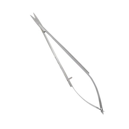 Foarfecă de micro-chirurgie Castroviejo, dreaptă, cu vârfuri ascuțite.