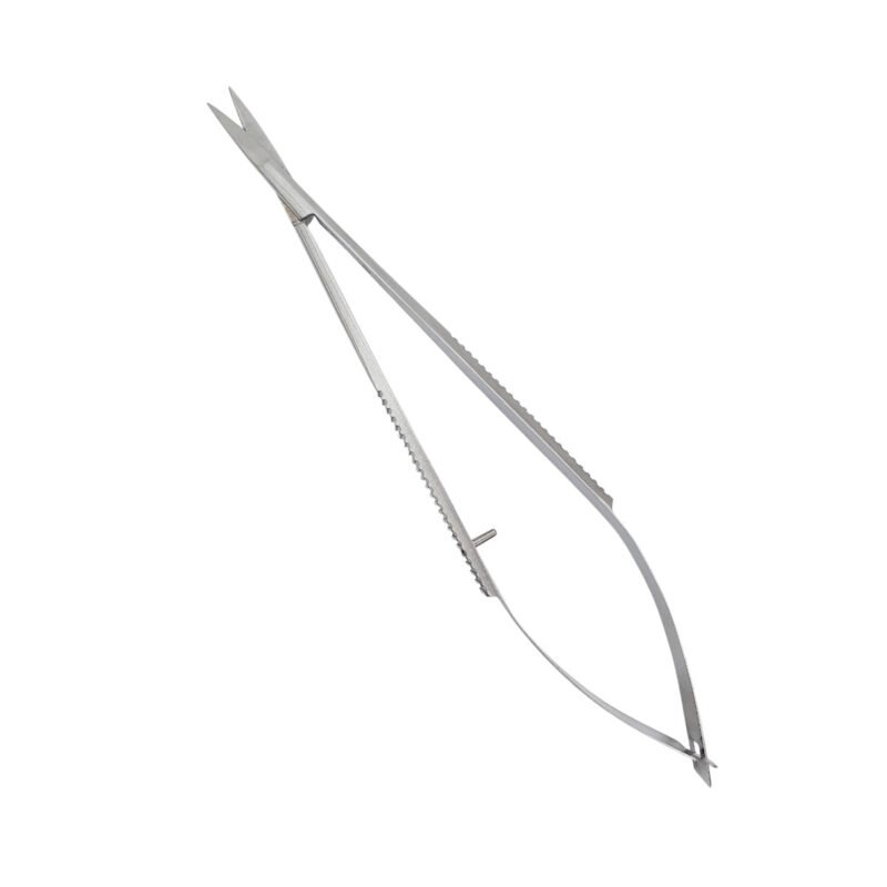 Foarfecă de micro-chirurgie Castroviejo, dreaptă, cu vârfuri ascuțite.