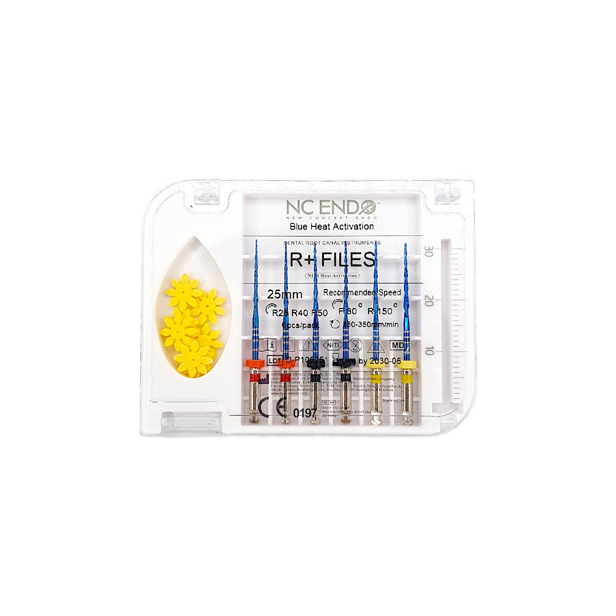 reciproc-asortate-r+files-nc-endo1 Sistem de ace reciproce NC ENDO R+ Files în trusă autoclavabilă.