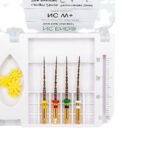 Detaliu cu aliajul NiTi Gold și secțiunea transversală a acelor endodontice NC ENDO W+.