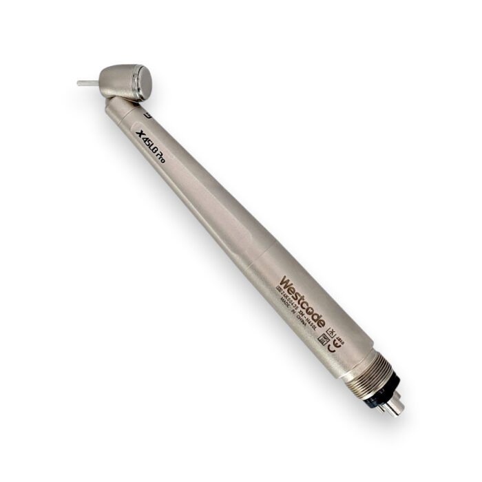 Turbină dentară Westcode X45LG Pro cu cap chirurgical la 45 de grade.
