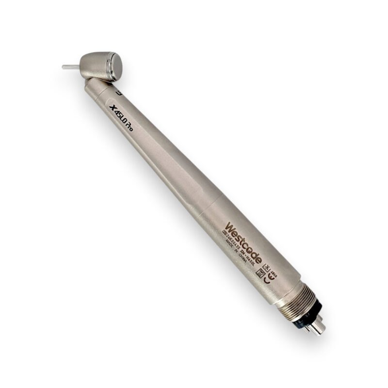 Turbină dentară Westcode X45LG Pro cu cap chirurgical la 45 de grade.