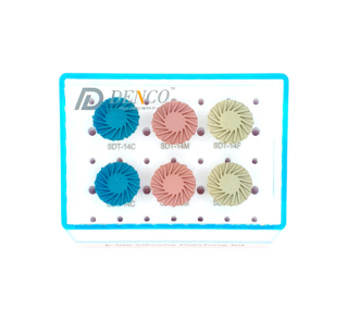 Gume de lustruit compozit Denco, granulații Coarse, Medium, Fine.