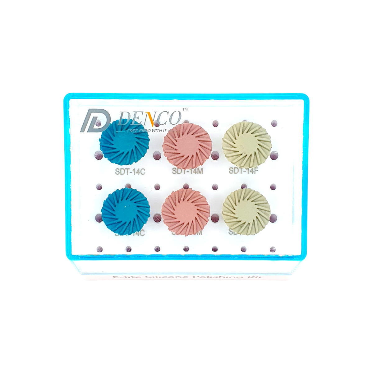 kit-polish-cimpozit-denco-elite2 Gume de lustruit compozit Denco, granulații Coarse, Medium, Fine.